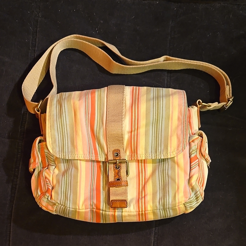 Fossil Crossbody Multi Stripe Small Messenger